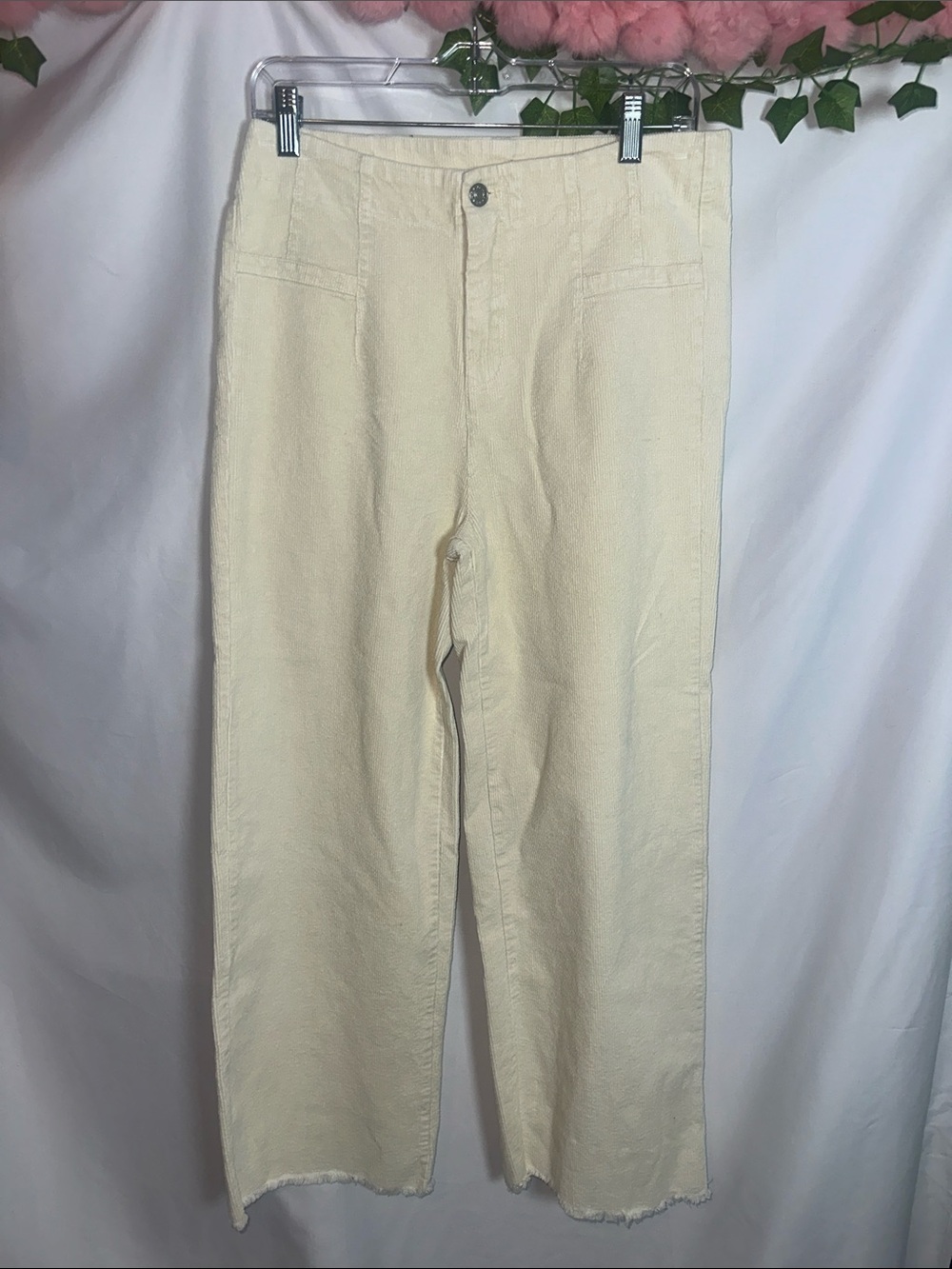La Miel Women’s Cream wide-Leg Pants